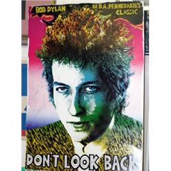 Bob Dylan "Don't Look Back" Repro Documentary Film Poster 1967 Autographed by Dylan (Signed at a lat