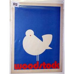 Colour Woodstock Festival 1969 (Hendrix, Who etc) Emblem Flyer (9"x 12")