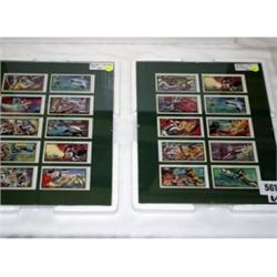 Barratts TV's Sea Hunt 2x Framed Confectionary Cards 1961 (20 in total) 