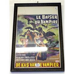 Kiss Of The Vampire Framed Belgian Horror Movie Poster (15"x 23") 1963 