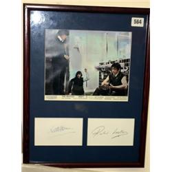 Framed Beatles Help 1965 Cinema Still with Autographs of Richard Lester & Leo McKern  (Director & Su