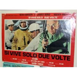 James Bond 007 You Only Live Twice Italian Locandina (13"x 28") 1967 condition G (minor edge wear & 