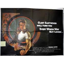 Collection of UK 4x Quad Action Movie Posters inc early Jackie Chan & Clint Eastwood 1970-80