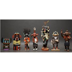 SEVEN HOPI INDIAN KACHINAS