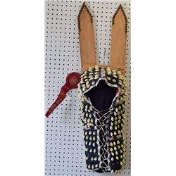 CHEYENNE INDIAN SHELL CRADLE CRADLEBOARD