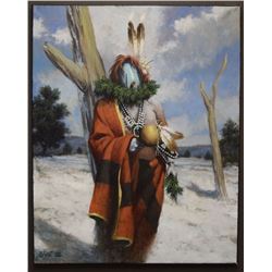 NAVAJO INDIAN PAINTING (BAHE )