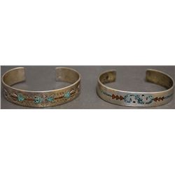 TWO NAVAJO INDIAN BRACELETS