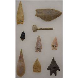 COLLECTION OF STONE SPEAR POINTS