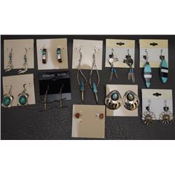 TEN PAIR OF NAVAJO INDIAN EARRINGS