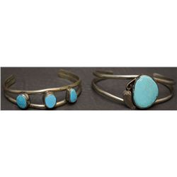 TWO NAVAJO INDIAN BRACELETS