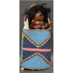 PLAINS INDIAN DOLL CRADLE
