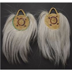 PAIR YUP'IK ESKIMO INDIAN  DANCE FANS