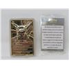 Image 2 : POKEMON - PIKACHU LE 23K GOLD PLATED TRADING CARDS, MINT
