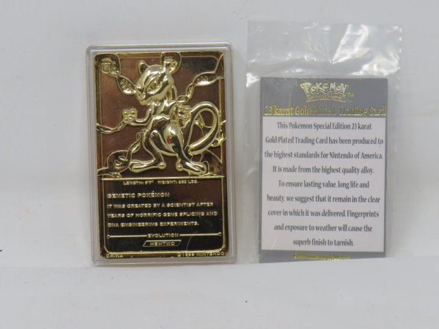POKEMON - MEWTWO LE 23K GOLD PLATED TRADING CARDS, MINT - Schmalz Auctions POKEMON - MEWTWO LE 23K GOLD PLATED TRADING CARDS, MINT - Schmalz Auctions