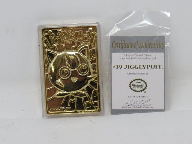 Pokemon Jigglypuff Le 23k Gold Plated Trading Card Mint