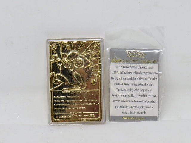 Pokemon Jigglypuff Le 23k Gold Plated Trading Card Mint Pokemon Jigglypuff Le 23k Gold Plated Trading Card Mint