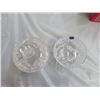 Image 2 : 2 PINWHEEL CRYSTAL FOOTED CANDY DISHES