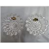 Image 5 : 2 LEADED CRYSTAL CANDLE STICK HOLDERS YUGOSLAVIA, PINWHEEL DISH W/FINGER HANDLE