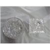 Image 2 : 2 DISHES, 1 W/LID LEADED CRYSTAL