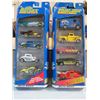 Image 1 : HOT WHEELS, 2 PKGS OF 5, (4 TRUCKS, 1 VAN, 4 CARS, 1 MOTORCYLCLE)