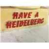 Image 3 : Vintage Heidelberg advertising chalkware bar top sign 8 1/2”