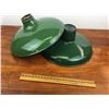 Image 1 : Lot 2 green porcelain light shades