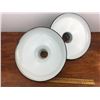 Image 4 : Lot 2 green porcelain light shades