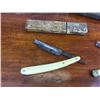Image 2 : Lot of 5 antique straight razors with 3 cases