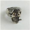 Image 1 : Size 11 925 Sterling silver Biker ring cigar smoking paratrooper