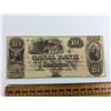 Image 1 : Late 1800s ten dollar canal bank note New Orleans REPRODUCTION
