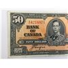 Image 2 : 1937 bank of canada fifty dollar bank note
