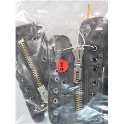 4 PR CANADIAN ARMY BOOT ZIPPER INSERTS