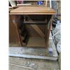 Image 8 : OAK SEWING MACHINE CABINET 1 DOOR, APPROX 36"H