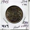 Image 1 : 1945 CNDN SILVER 50 CENT PC