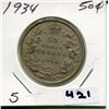 Image 1 : 1934 CNDN SILVER 50 CENT PC