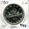 Image 1 : 1963 CNDN SILVER DOLLAR UNCIRCULATED
