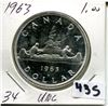 Image 1 : 1963 CNDN SILVER DOLLAR UNCIRCULATED
