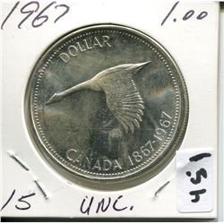 1967 CNDN SILVER DOLLAR UNCIRCULATED