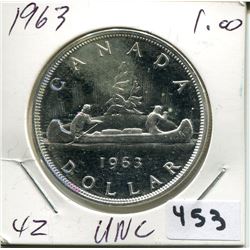 1963 CNDN SILVER DOLLAR UNCIRCULATED