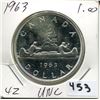 Image 1 : 1963 CNDN SILVER DOLLAR UNCIRCULATED