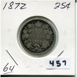 1872 CNDN SILVER QUARTER