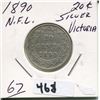 Image 1 : 1890 NFLD SILVER 20 CENT PIECE