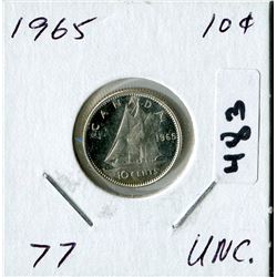 1965 CNDN SILVER DIME UNCIRCULATED