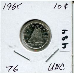 1965 CNDN SILVER DIME UNCIRCULATED