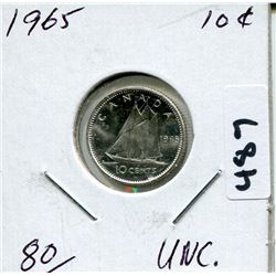 1965 CNDN SILVER DIME UNCIRCULATED