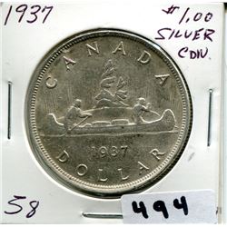 1937 CNDN SILVER DOLLAR UNCIRCULATED