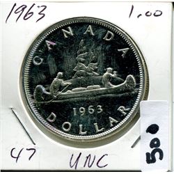 1963 CNDN SILVER DOLLAR UNCIRCULATED