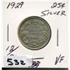 Image 1 : 1929 CNDN SILVER 25 CENT PC
