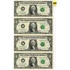 Image 1 : 1995 4 UNCUT US ONE DOLLAR BILLS IN FOLDER