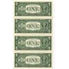 Image 2 : 1995 4 UNCUT US ONE DOLLAR BILLS IN FOLDER